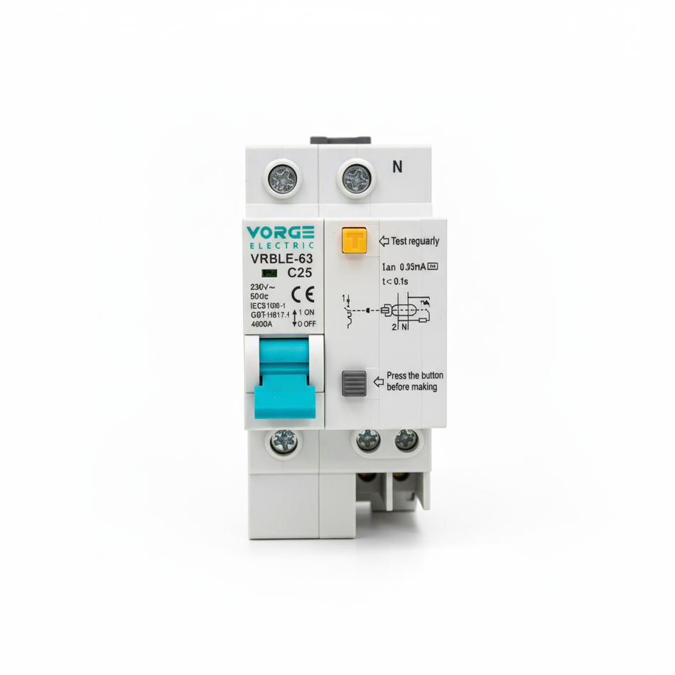 RCBO VRBLE 1P + N ( RESIDUAL CURRENT CIRCUIT BREAKER WITH OVER-VOLTAGE PROTECTION )
