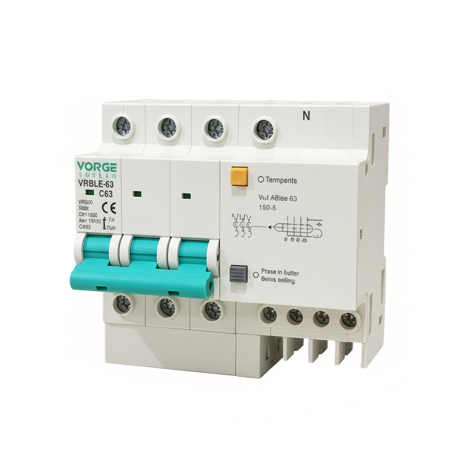 RCBO VRBLE 3P + N ( RESIDUAL CURRENT CIRCUIT BREAKER WITH OVER-VOLTAGE PROTECTION )