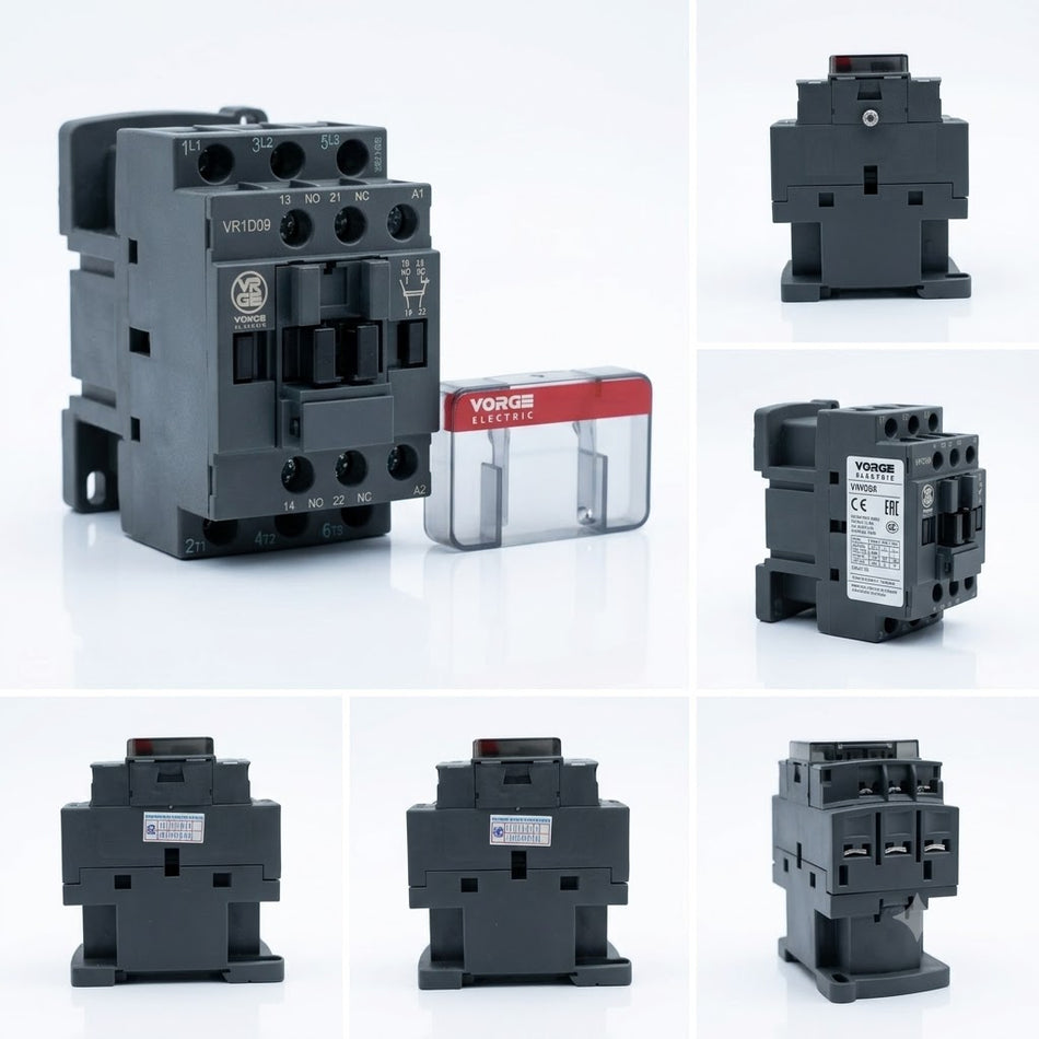 VR1D09 ( KONTAKTOR KAPASITOR 3 KUTUB ) Kontaktor Kontrol AC | Koneksi Standard