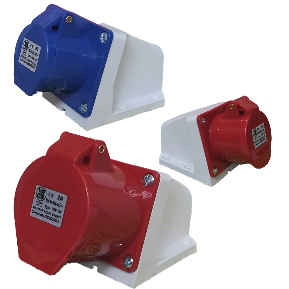Cee WALL SOCKET ( INDUSTRIAL PLUGS & SOCKETS IP44 )