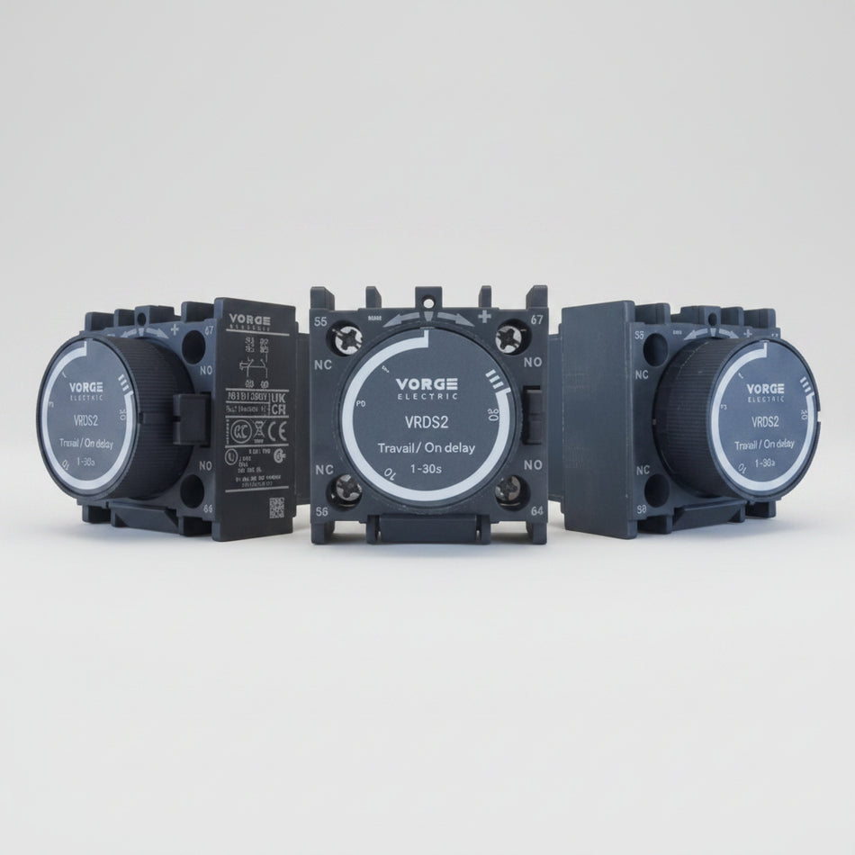 VRDS 2 VORGE timer blok time on delay kontak block bantu VRDS2 VRDS 2