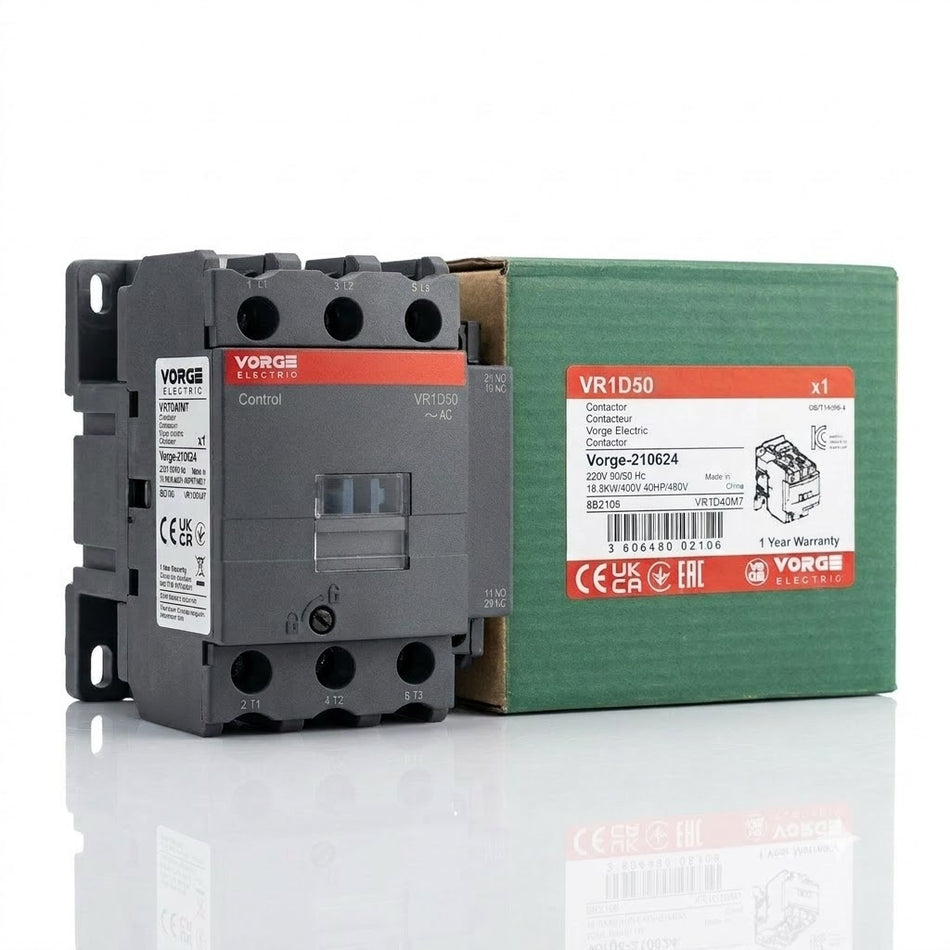 VR1D50 ( KONTAKTOR KAPASITOR 3 KUTUB ) Kontaktor Kontrol AC | Koneksi Standard