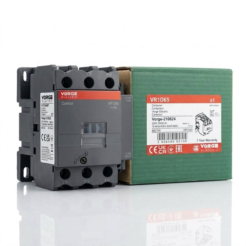 VR1D65 ( KONTAKTOR KAPASITOR 3 KUTUB ) Kontaktor Kontrol AC | Koneksi Standard